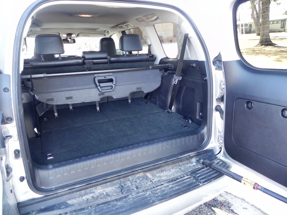 Cargo space in the 2016 Lexus GX 460 is good, but hampered by the throwback right-swing tailgate