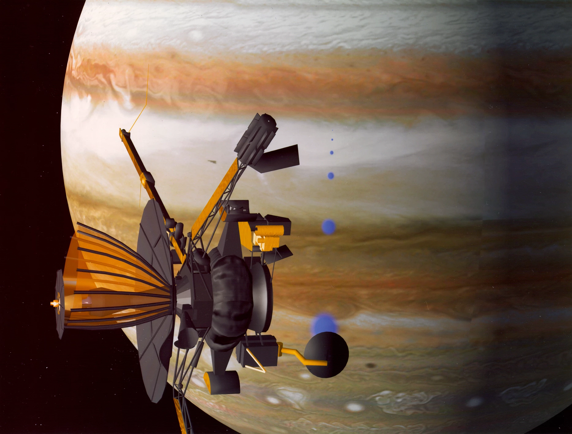 Galileo in orbit around Jupiter (Photo: NASA)