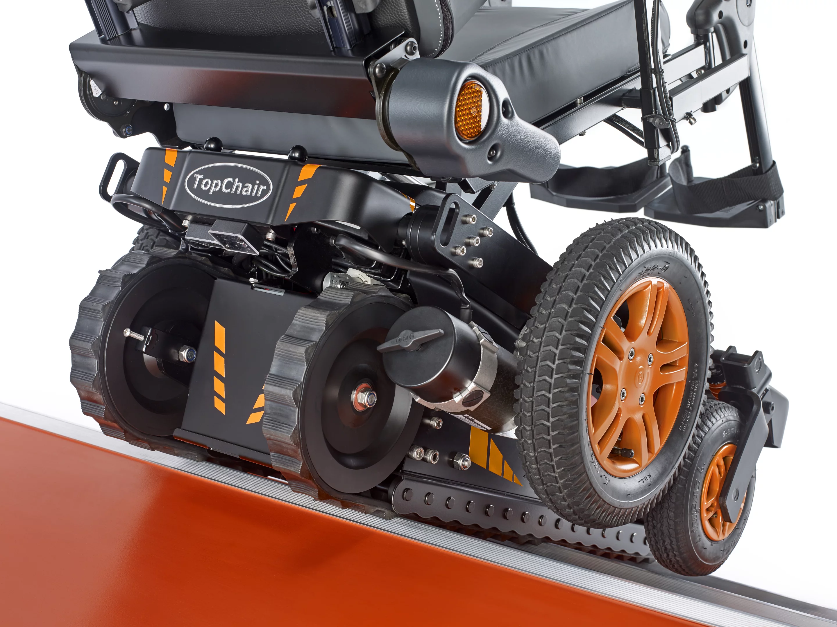 The TopChair-S climbs inclines up to 35 degrees