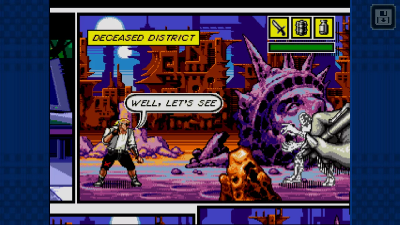 Included at launch of Sega Forever is the 1995 title Comix Zone