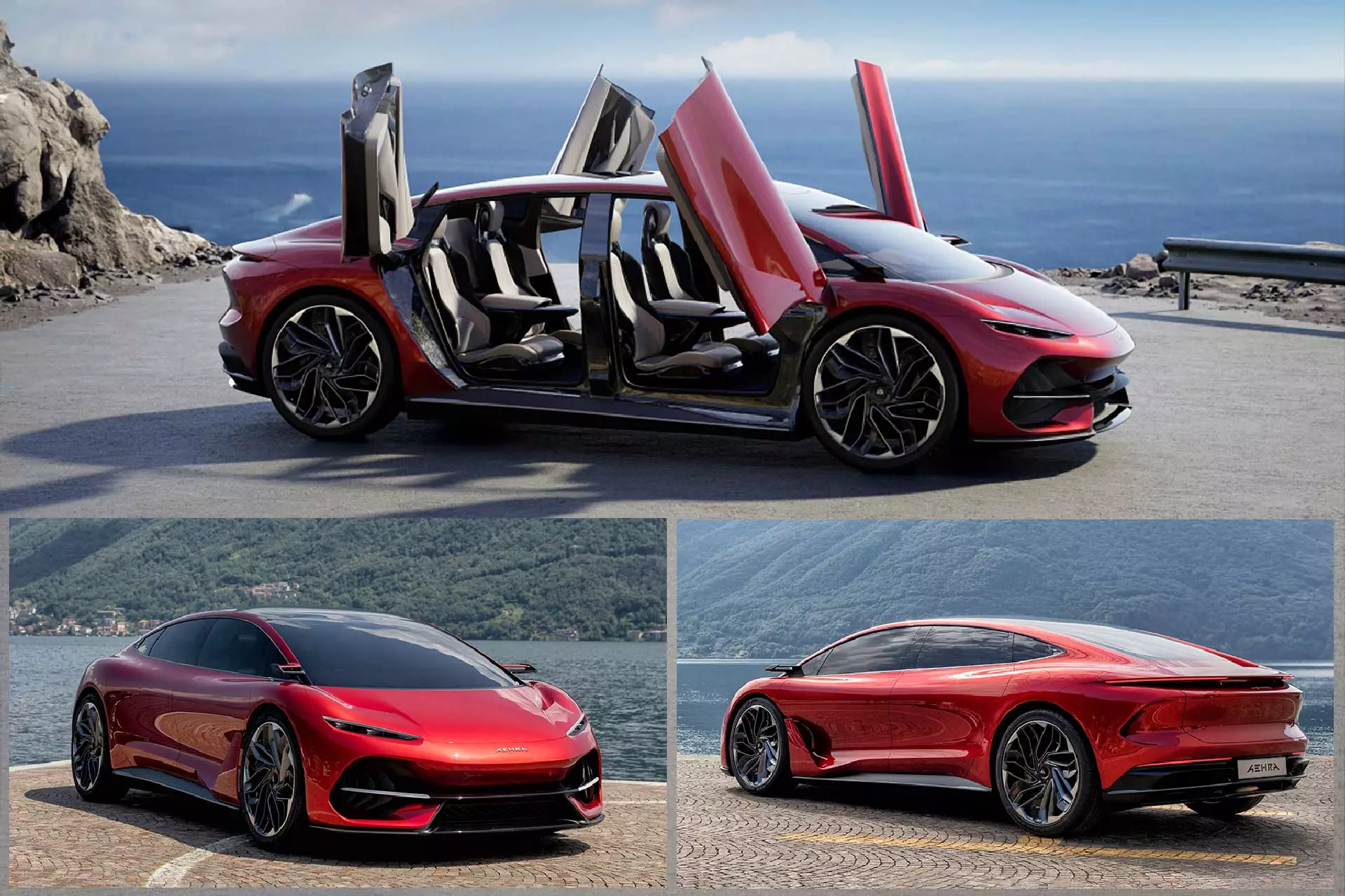 The new Aehra sedan utilises the same door architecture as the SUV, but when the doors are in place, it is an absolute stunner. The image gallery contains more than 20 images of the car from every angle, both moving and static, and it is one of the best looking automobiles of recent times. More importantly, it has a practical theme beneath the beauty which suggests a car that would be very easy to live with. If it turns out to be fun to drive too, Aehra will have a winner, and the Ultra Premium EV segment will suddenly look very crowded.