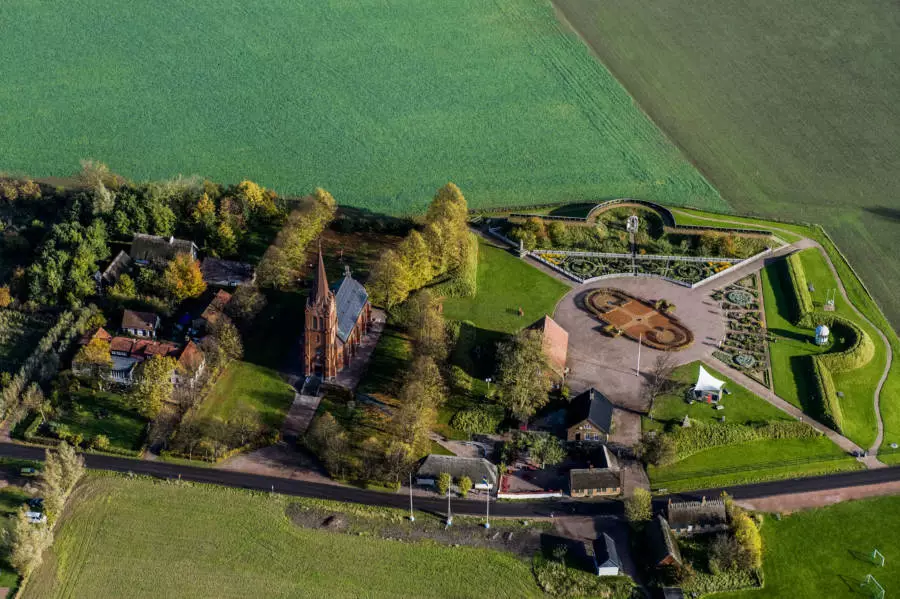 The site of Brahe's former home and observatory complex, Uraninborg, which means "Castle of the Heavens"