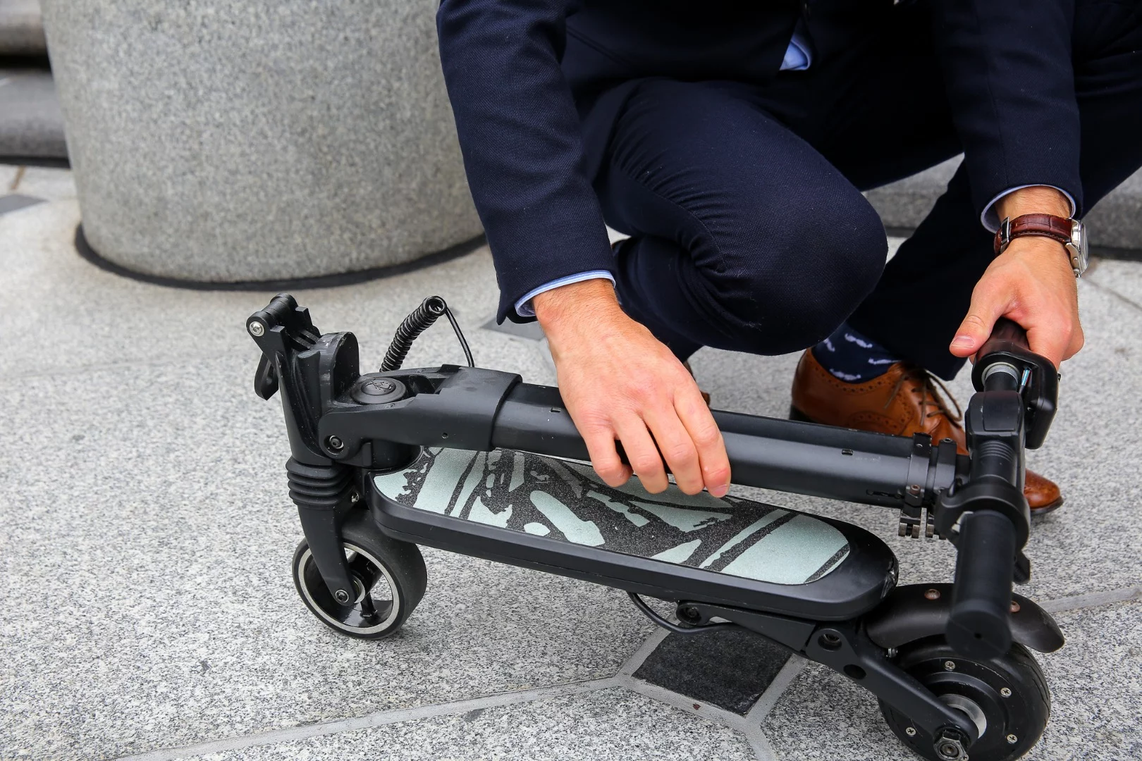 The MiniFalcon folds down to backpack size in three easy steps