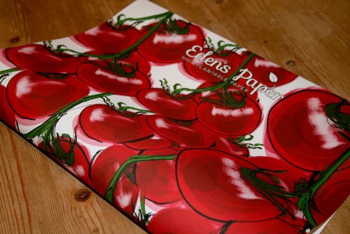 As one would hope, the wrapping paper is derived from 100 percent recycled paper (Photo: Eden's Paper)