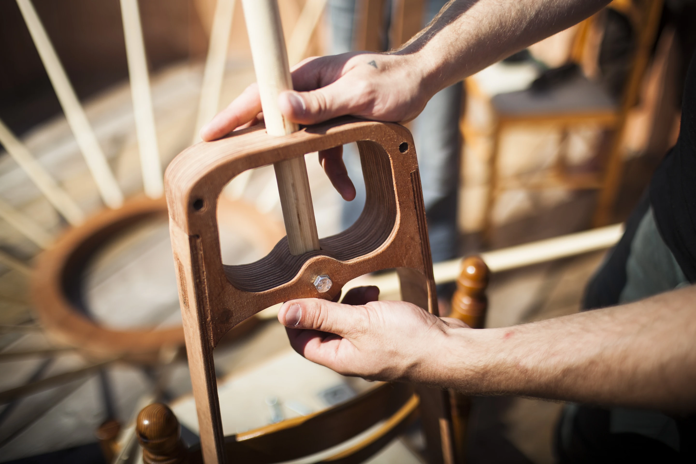 The Jero yurt is manufactured using CNC fabrication techniques