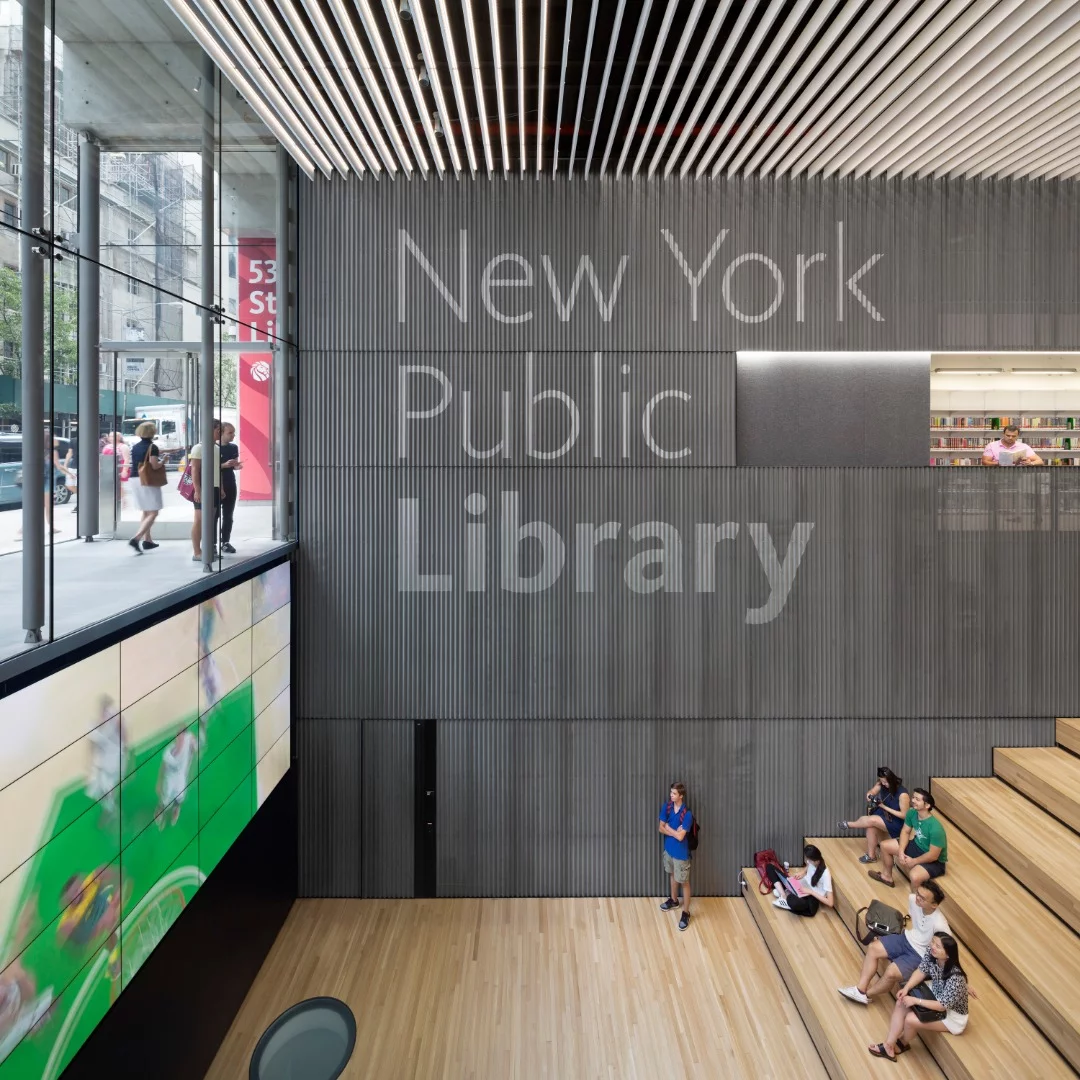Honors in the Interiors category of the AIANY 2019 Design Awards: New York Public Library 53rd Street Branch by TEN Arquitectos