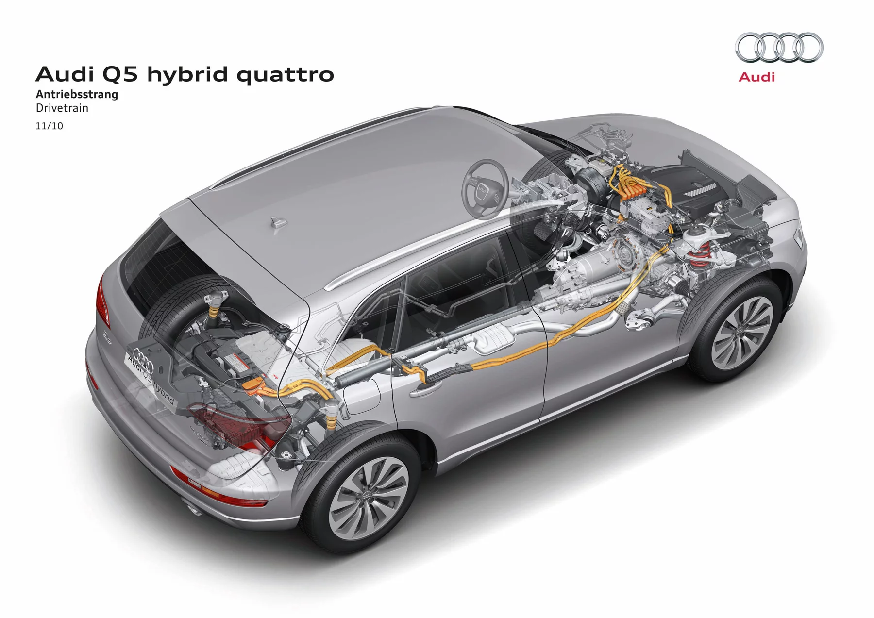The Audi Q5 hybrid quattro's drivetrain