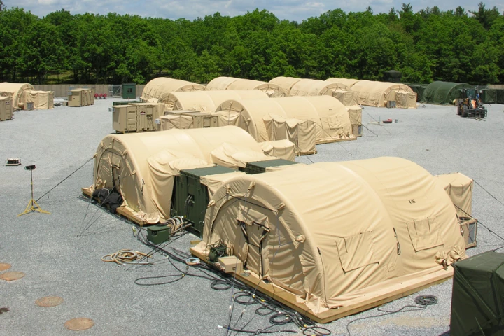 The Base Camp System Integration Laboratory, or SIL, at Fort Devens, Massachusetts (Image: PM Force Sustainment Systems, PEO CSCSS)