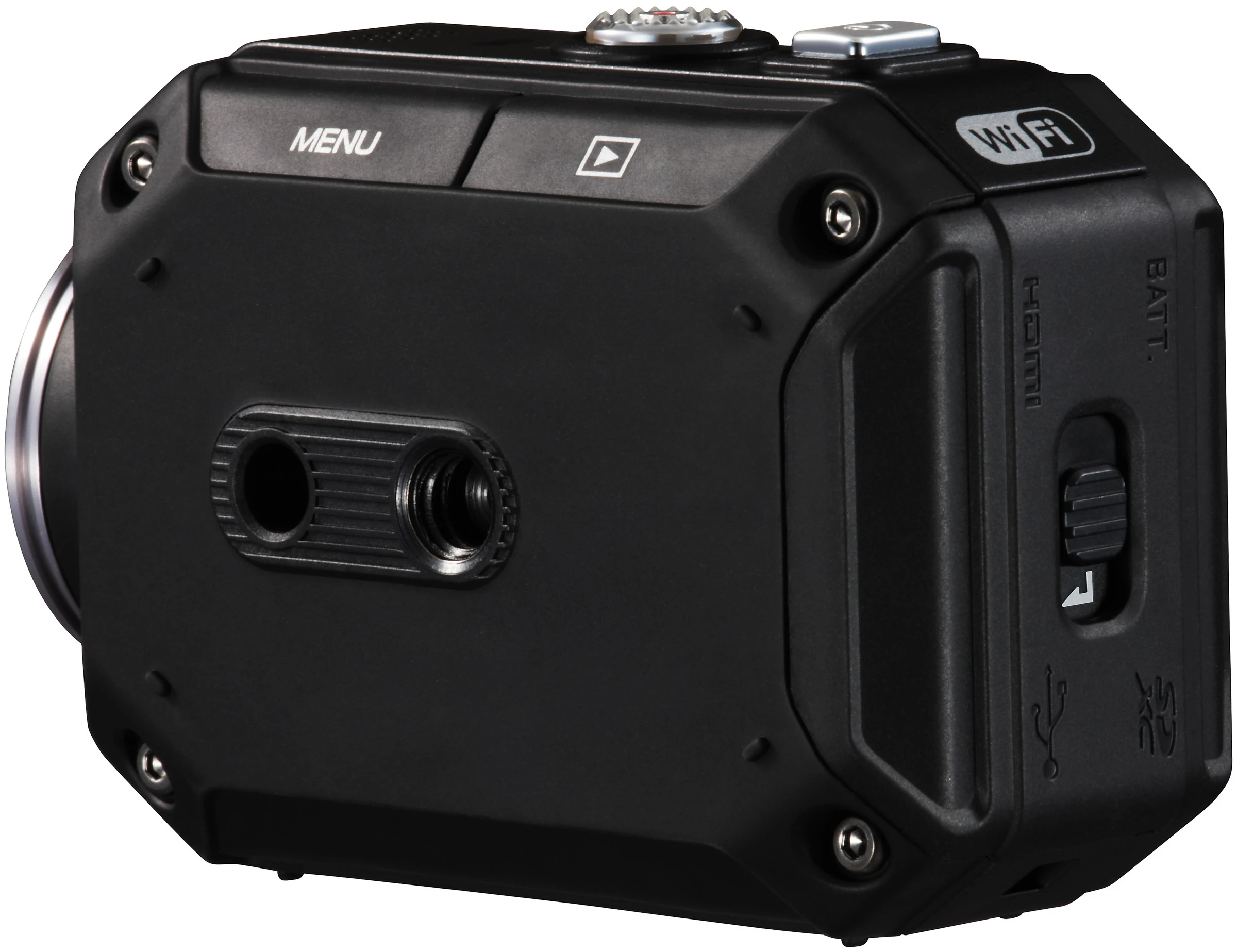 The action has two standard tripod sockets for easy mounting in a variety of locations