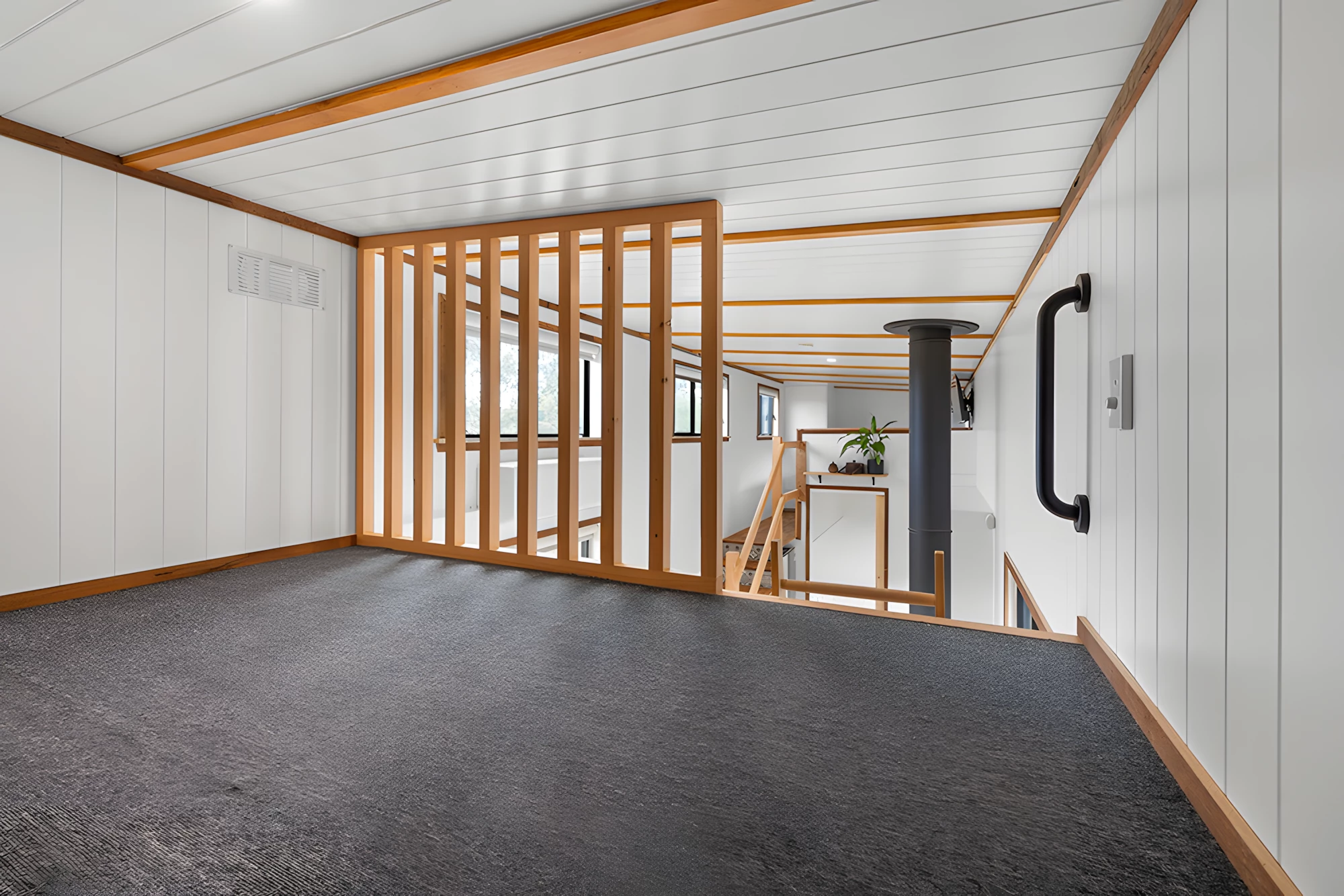 The Grevillea's secondary loft is reached by removable ladder and is used as a storage space or extra bedroom that sleeps one