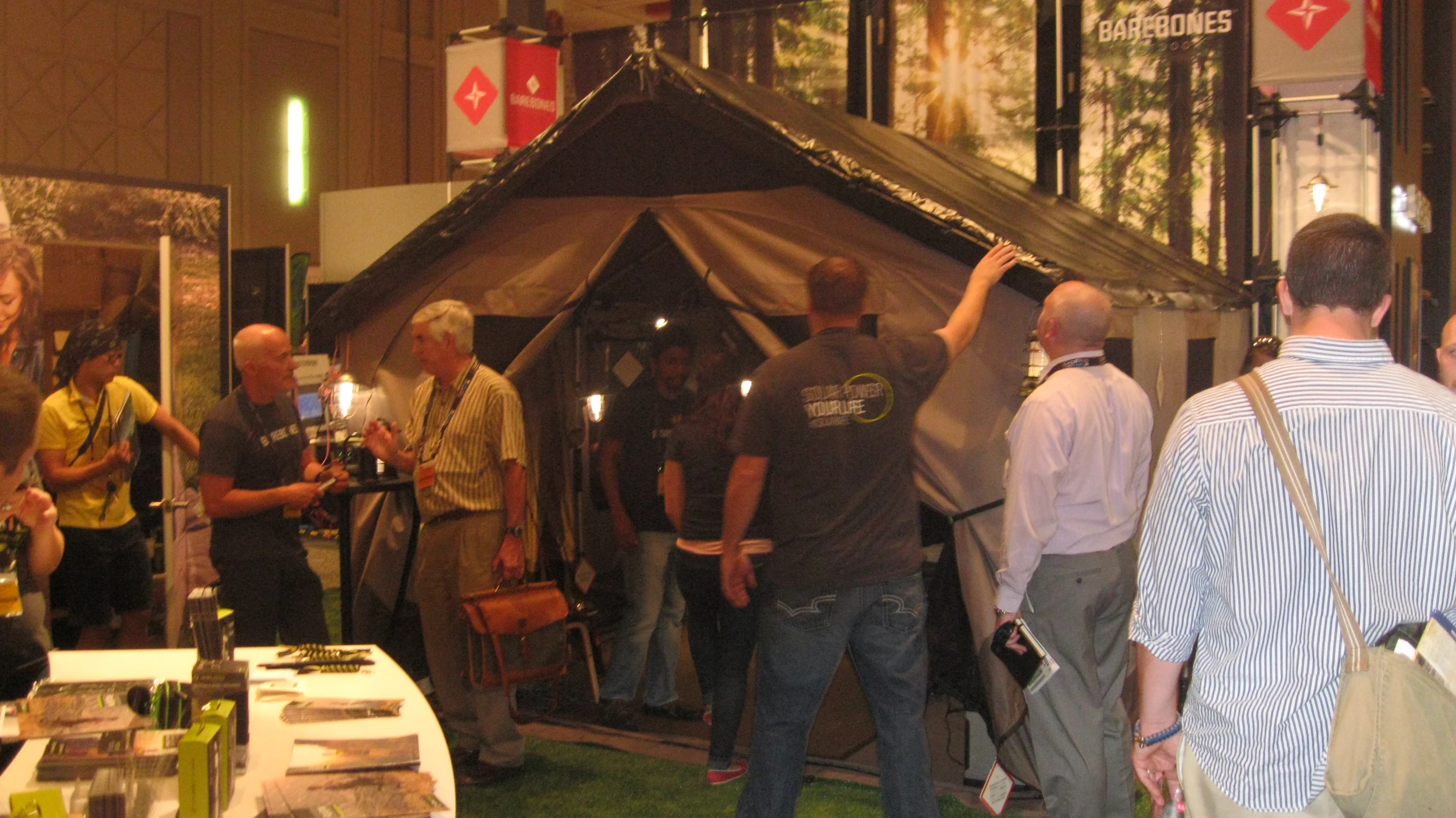 The Barebones Safari Tent is a large, sturdy shelter that sleeps 8 or more