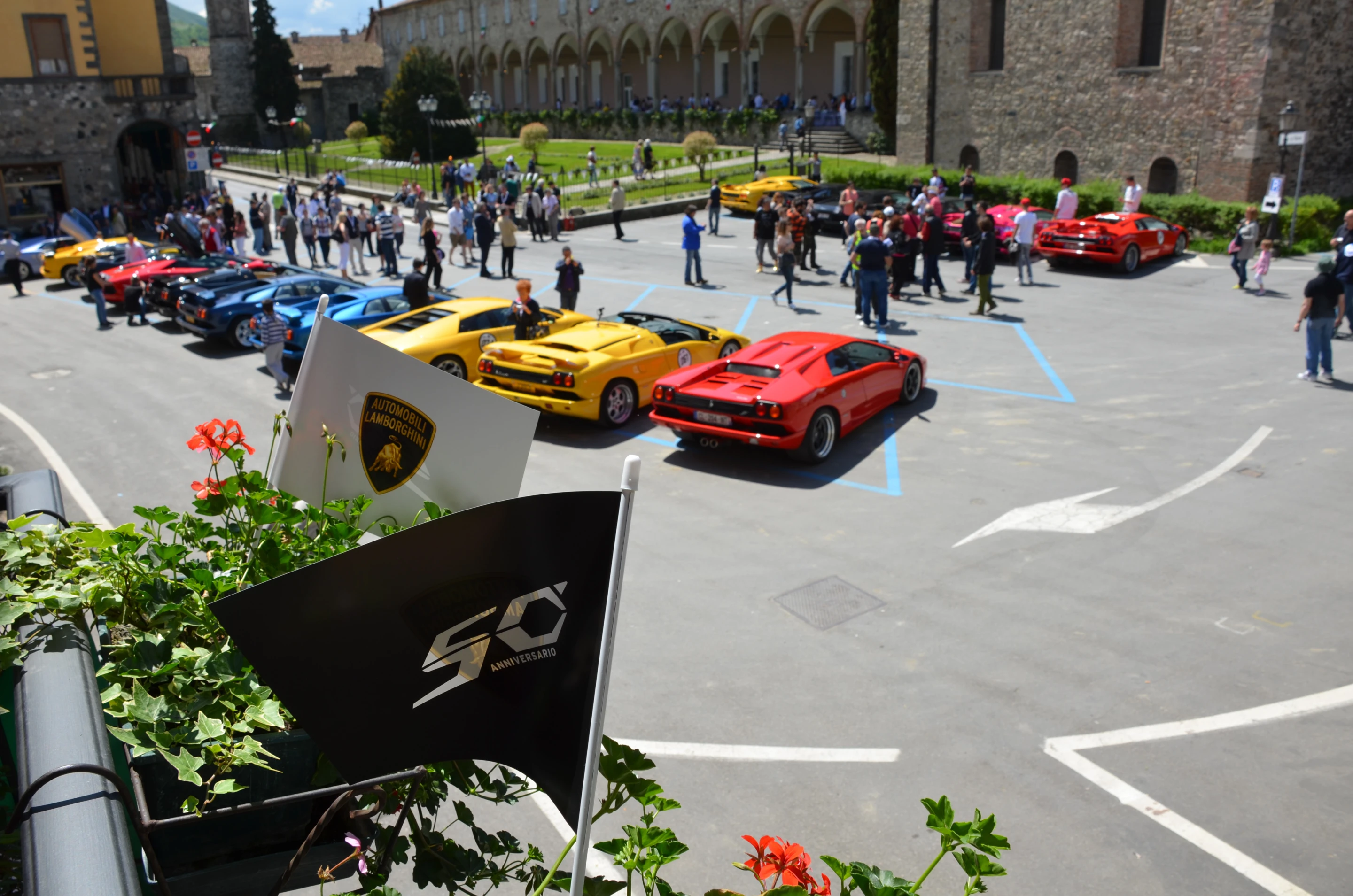 Lamborghini's 3-day 50th Anniversary tour included 350 cars and over 190,000 combined horsepower