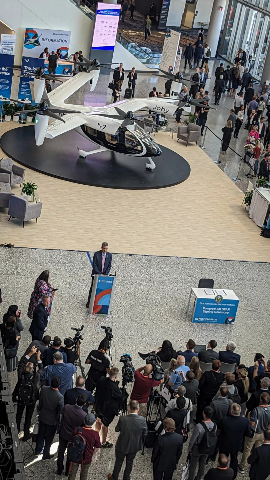 A Joby S4 provided a perfect eVTOL backdrop for the FAA announcement