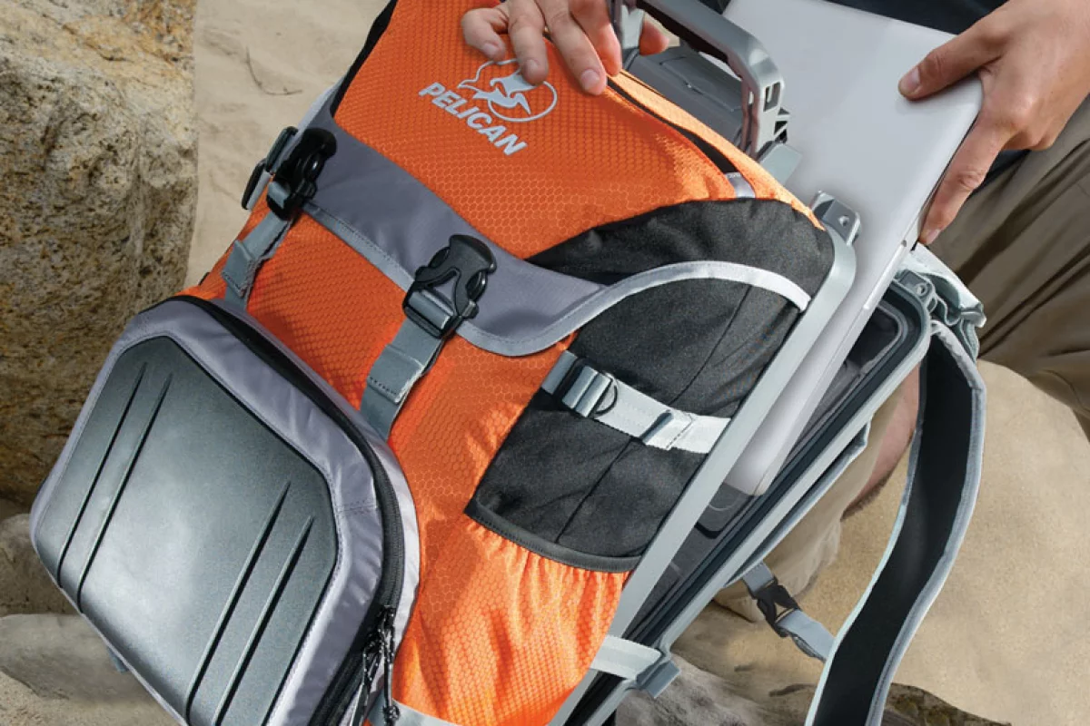 The Pelican ProGear S100 Sport Elite includes a hard, watertight laptop case in the back