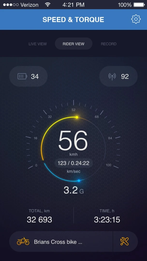 An optional dongle wirelessly feeds info to an app designed for both iOS and Android