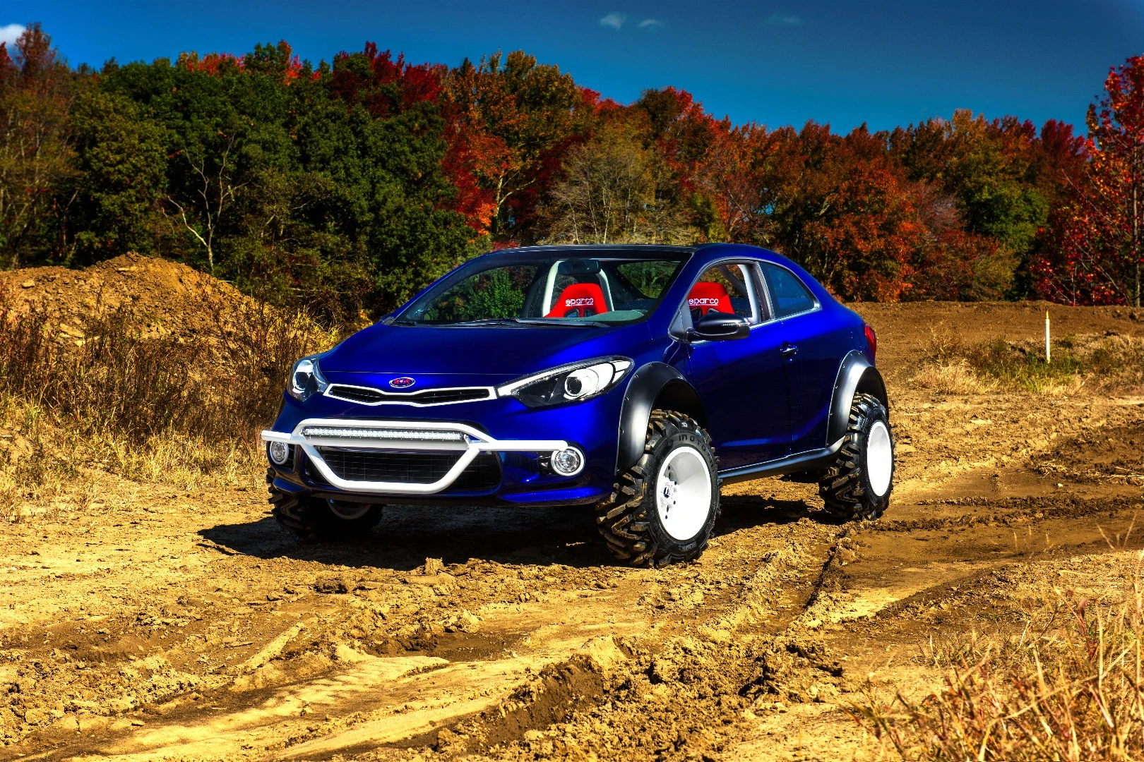 The Kia Forte Koup Mud Bogger represents the American South
