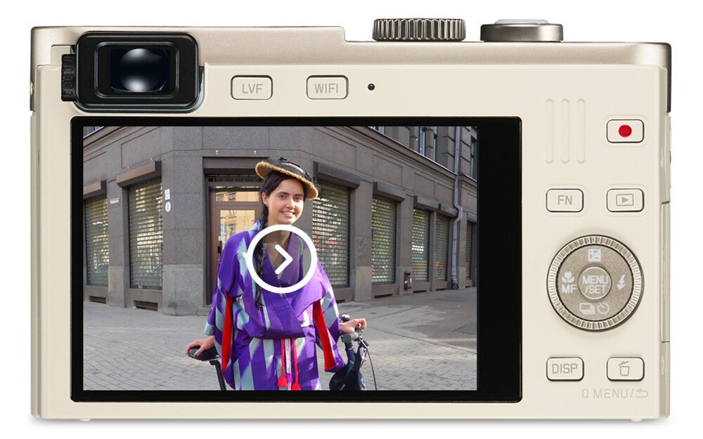 The Leica C boasts a 200K-dot equivalent electronic viewfinder