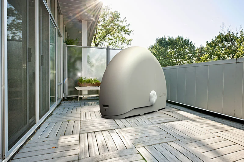 To keep the whole capsule from being stolen, it can be bolted down from the inside, to surfaces such as concrete pads or wooden decks