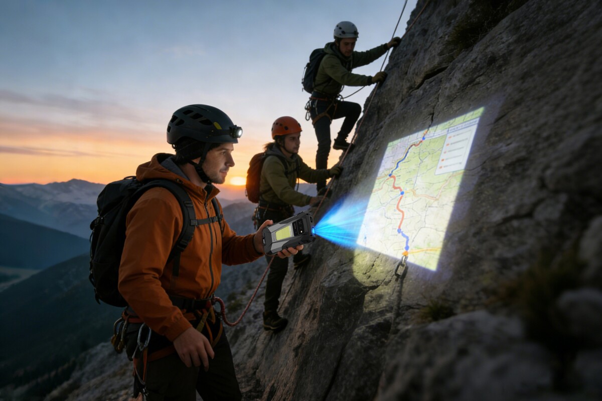 Rugged phone with multi-day battery life doubles as a 1080p projector
