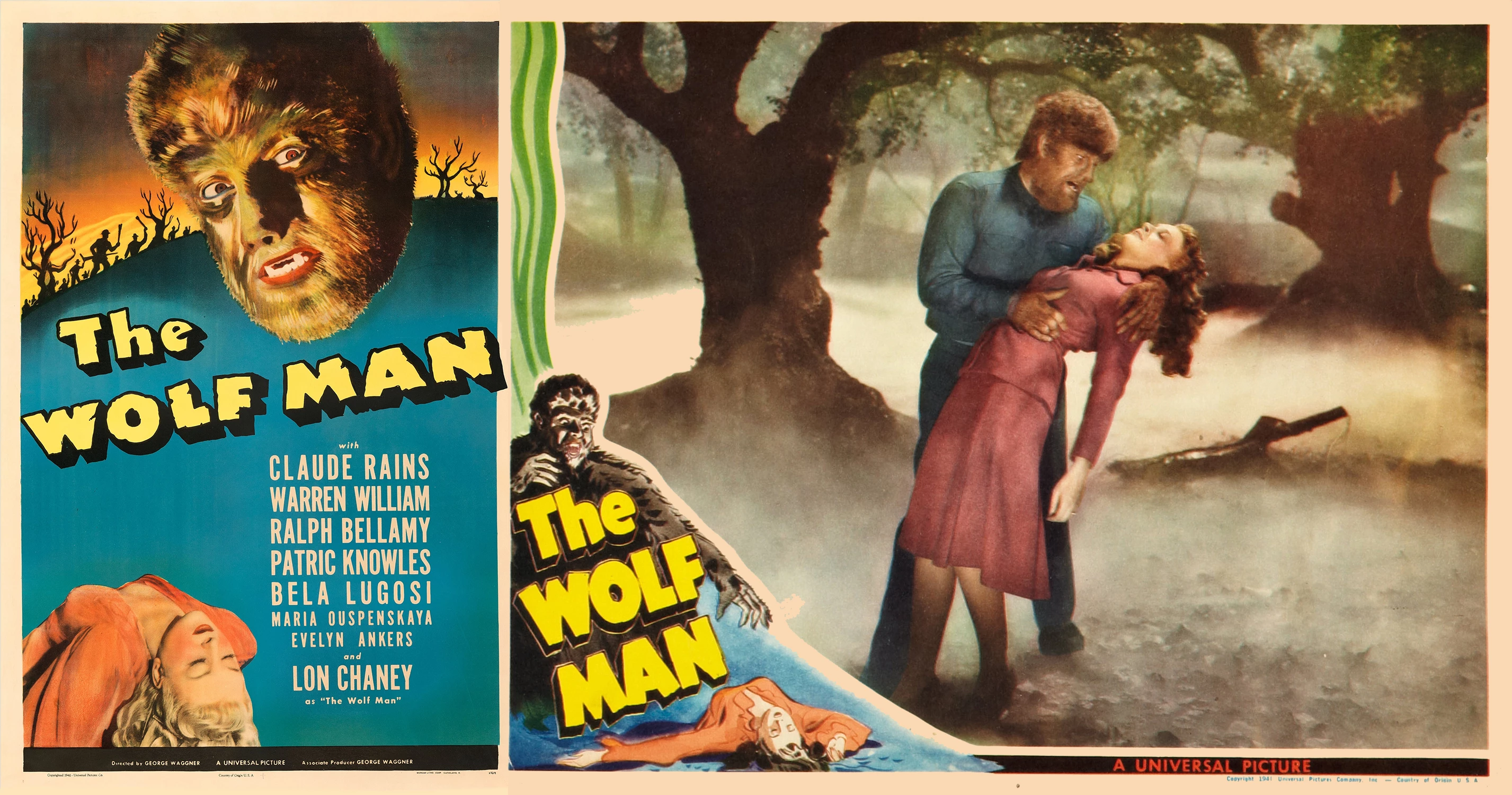 This one Sheet (27" X 41") poster for "The Wolf Man" (Universal 1941) was sold for $150,000 at Heritage Auctions on 4 November 2021