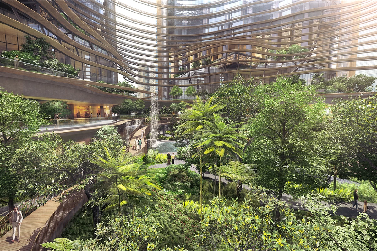 A mixture of tropical trees and plants will be spread across multiple levels