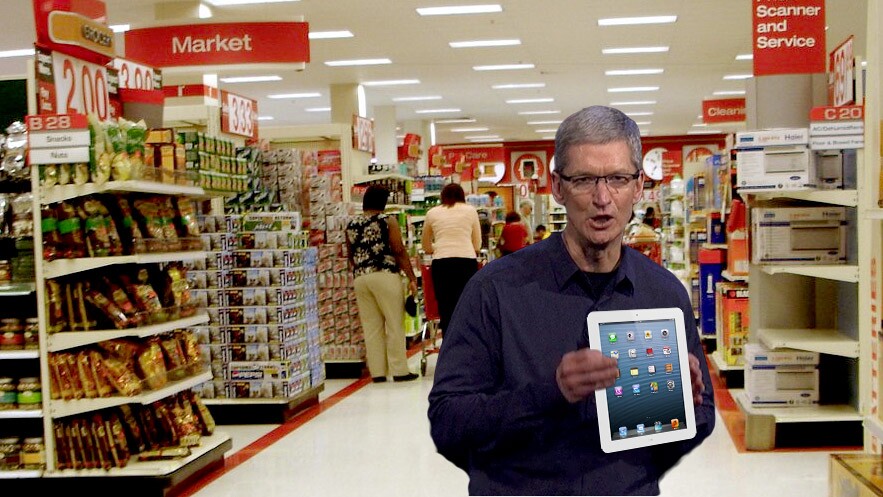 Tim Cook probably won't be there, but Target will add a gift card to your iPad 4 purchase (original image: Peter J. Romano 2nd)