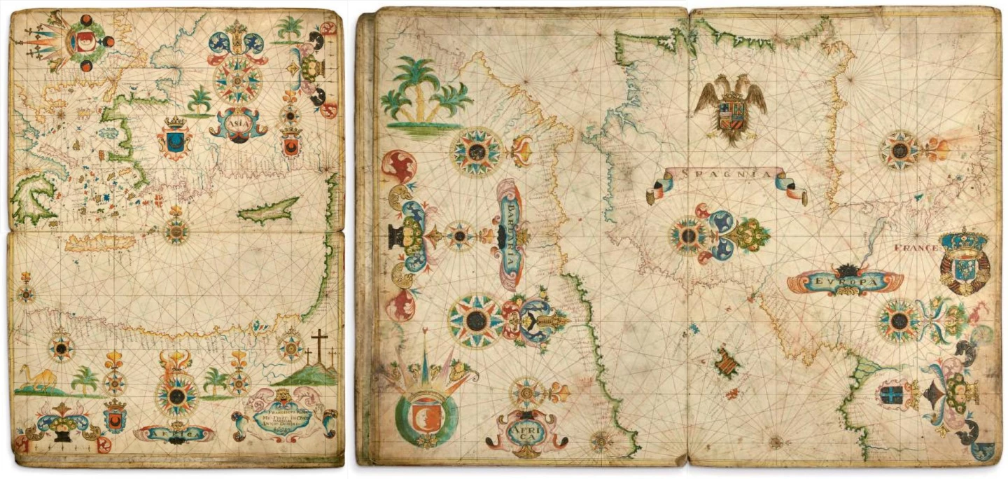 $301,769 | 'Nautical Atlas of the Mediterranean' by François Ollive (1658) | Auction House: Aguttes | Sale price: €260,000 | Official Estimate: €200,000 to €250,000 | Date of sale: June 16, 2018