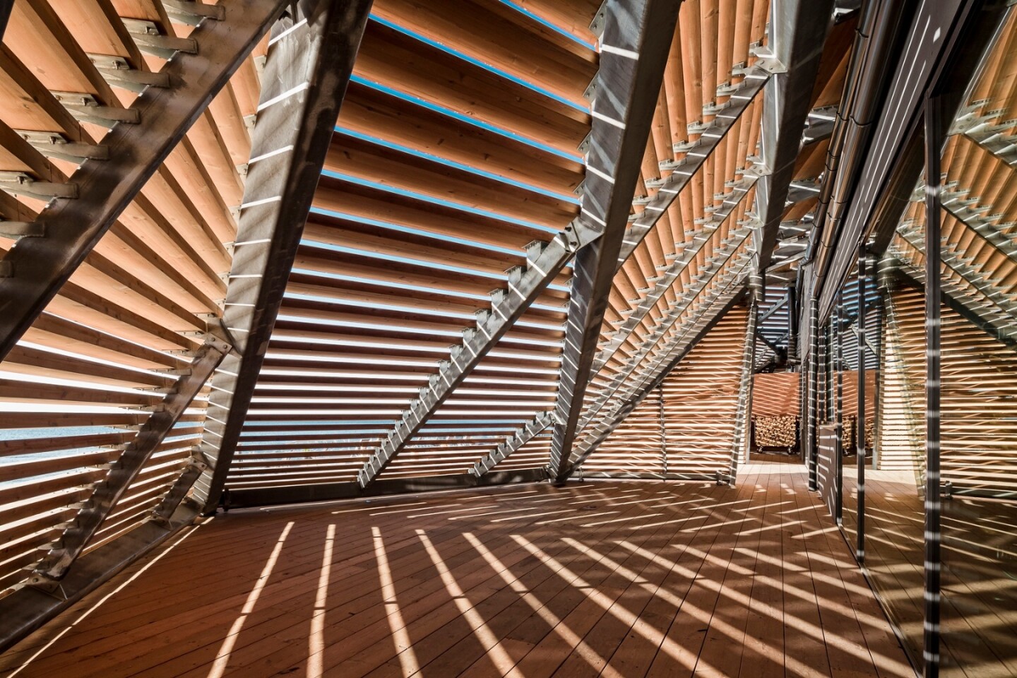 The cloak helps to protect the building's interior from the coastal climate