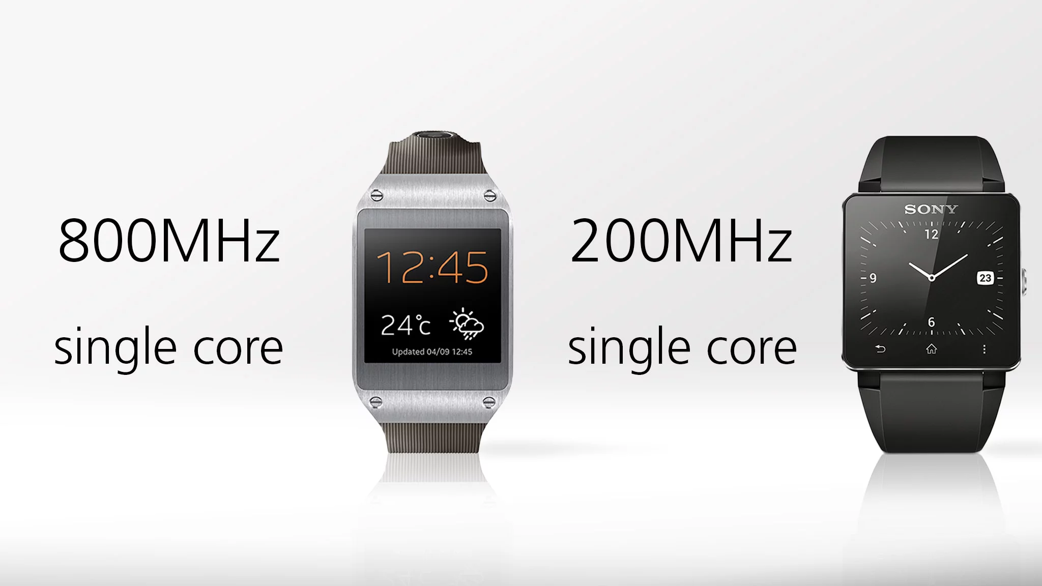 The Gear has the faster processor