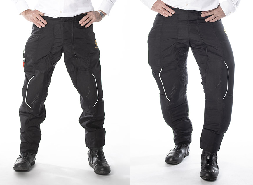 CX's Cordura Overpants extend to the ankles for comfortable, shock-absorbing armor