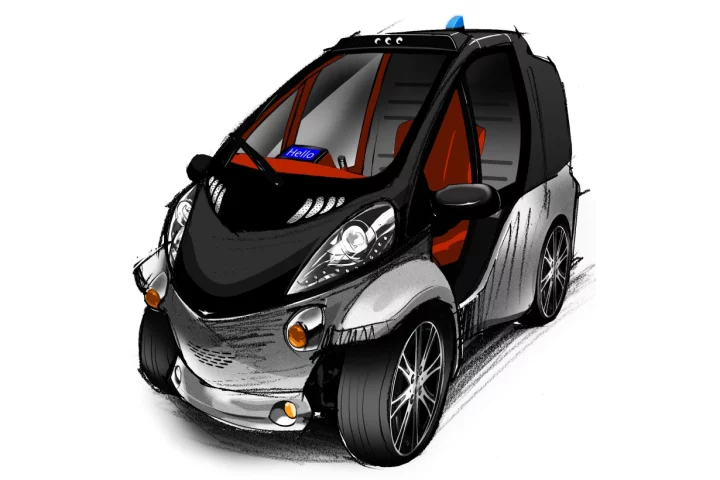 Conceptual image of the Toyota Smart Insect (front)