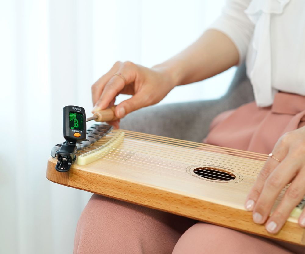 Hanago strings are tuned using a regular clip-on guitar tuner