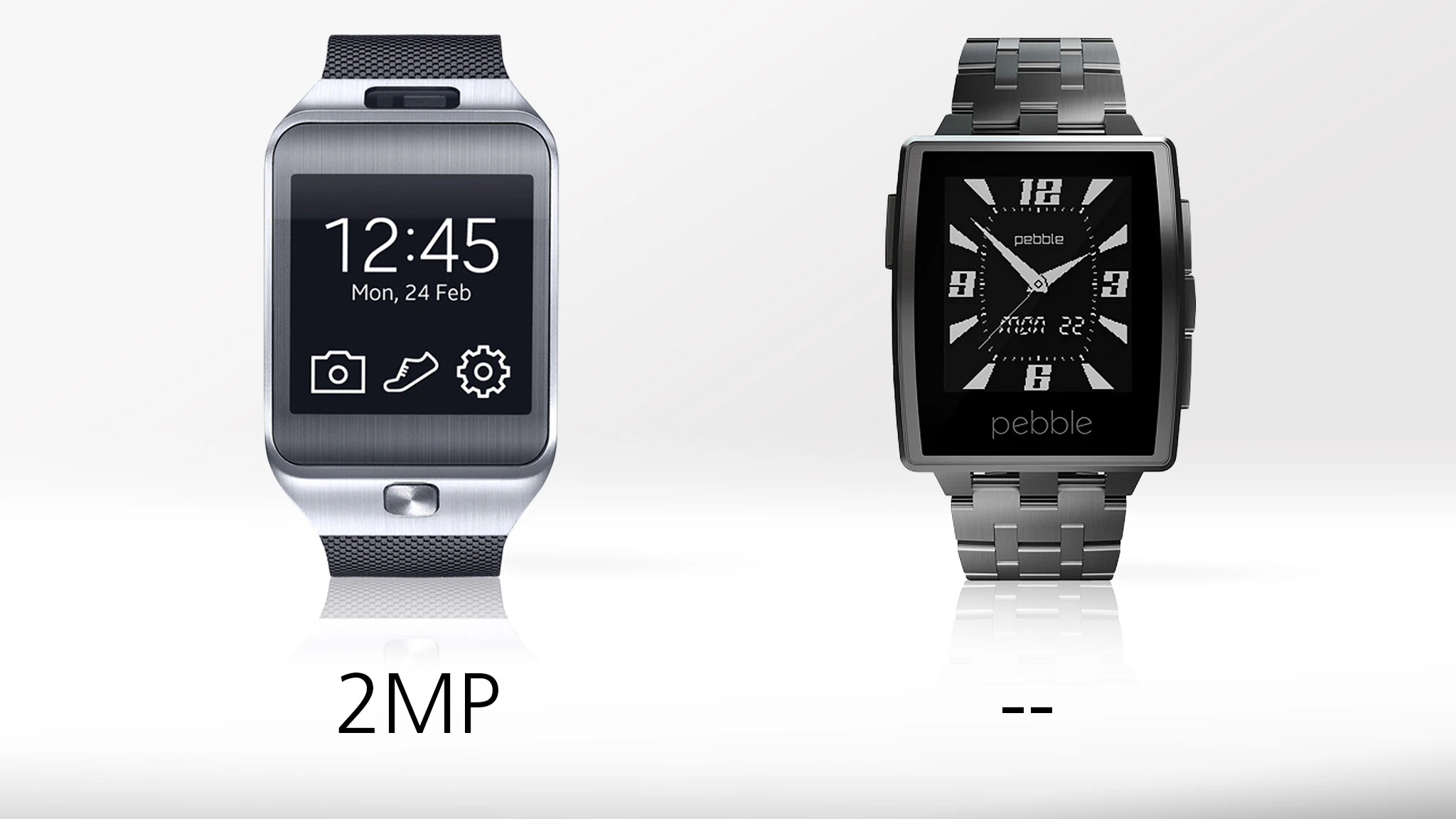 The Gear 2 has a camera on its main body