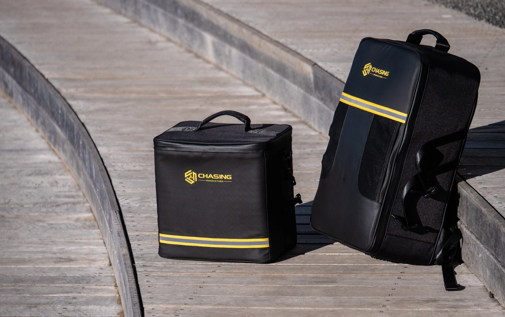 It takes two backpacks to carry the Gladius system – one for the drone and controller, the other for the tether/Wi-Fi buoy