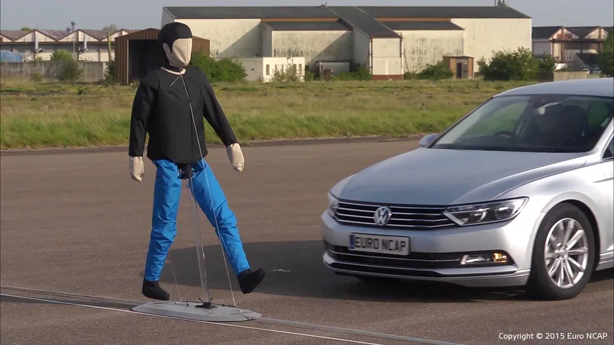 Euro NCAP's new Autonomous Emergency Braking (AEB) Pedestrian tests utilize life-like, moving dummies in a controlled environment