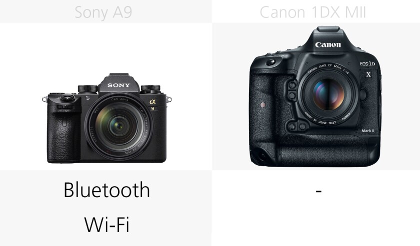 Comparing the wireless conectivity of the Sony A9 and Canon 1DX Mark II
