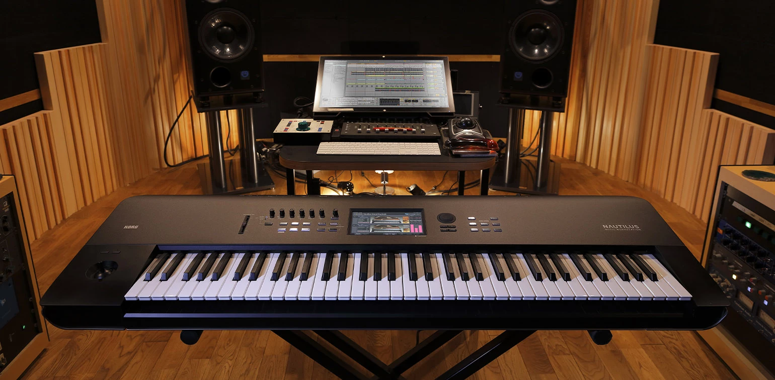 The Nautilus synthesizer and music production workstation includes nine sounds engines from Korg's flagship Kronos system
