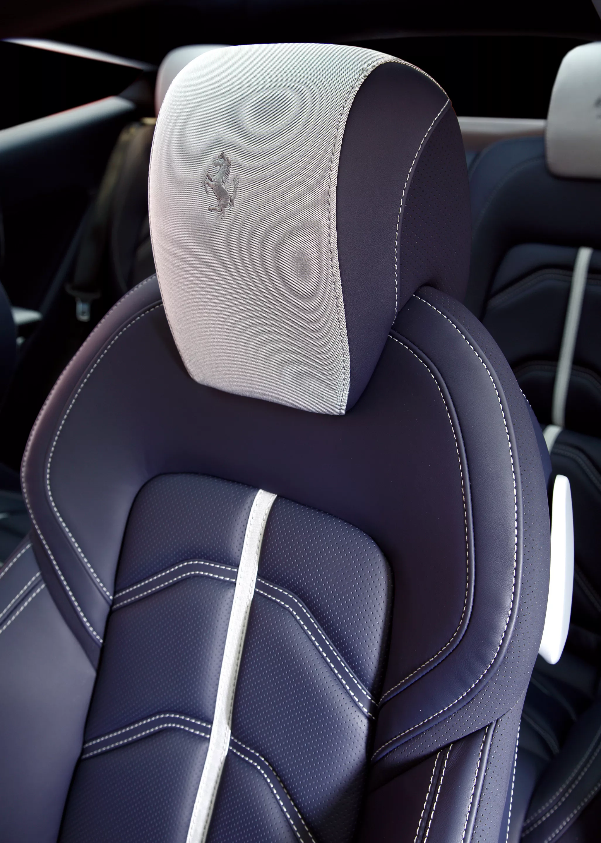 The Ferrari California T stitching detail