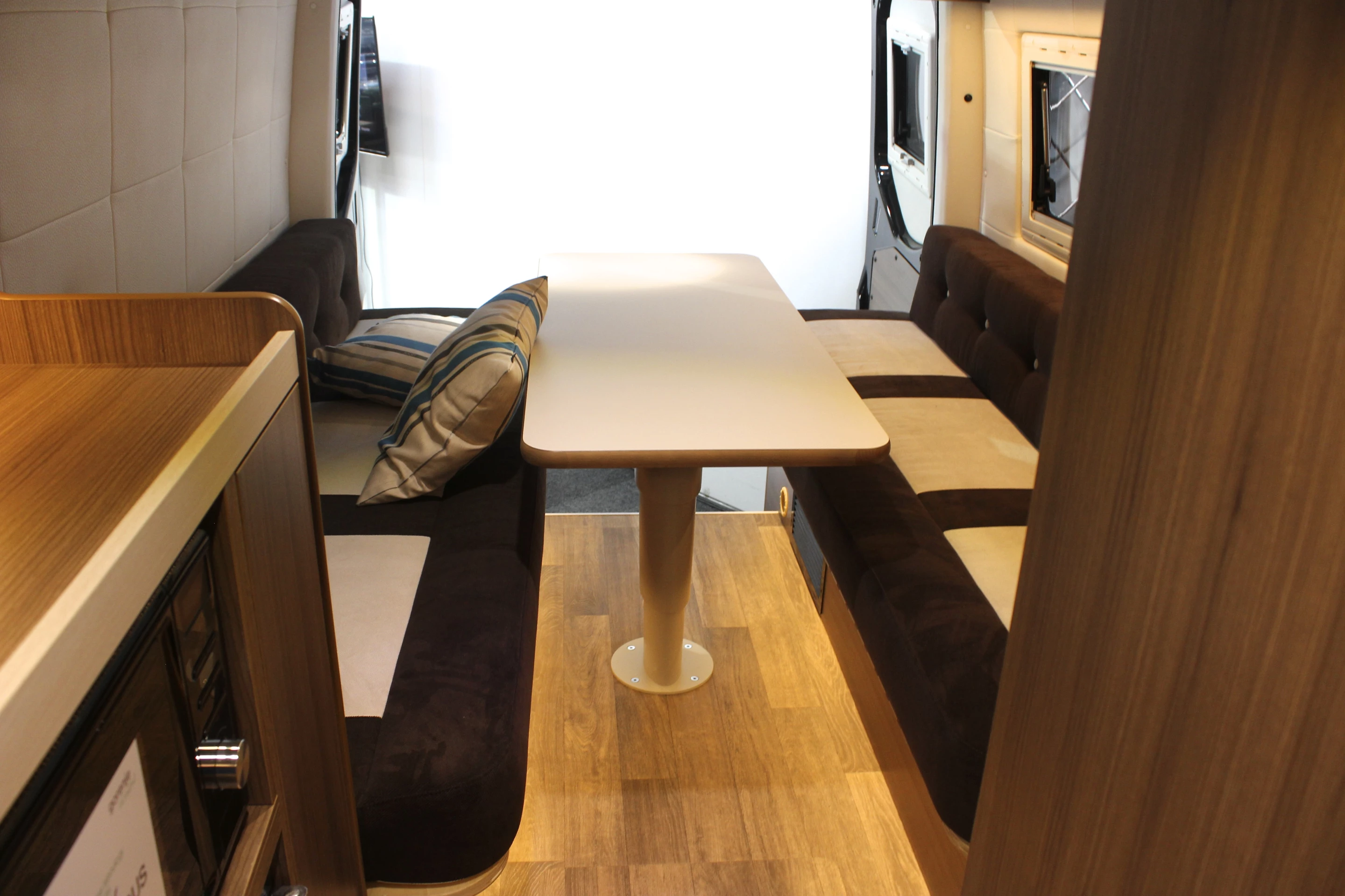 The rear convertible bed/lounge provides some extra space to relax