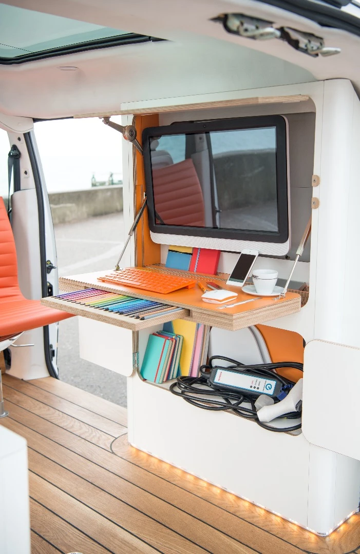 Inside the Nissan e-NV200 Workspace concept