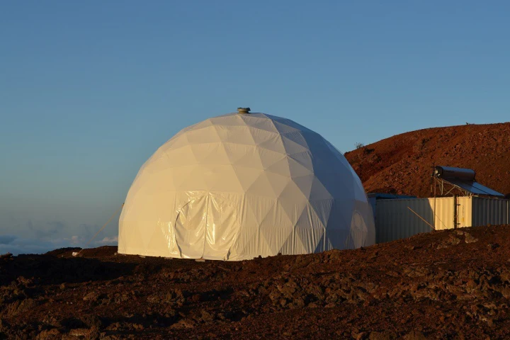 The HI-SEAS habitat is situated about 8,000 mi high in an abandoned quarry on the slopes of Hawaii's Maona Loa