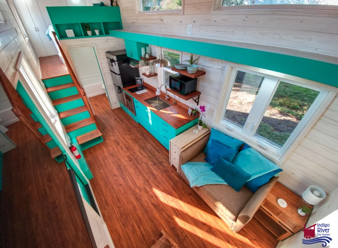 The Sandy tiny house's interior measures 339 sq ft (31.5 sq m)