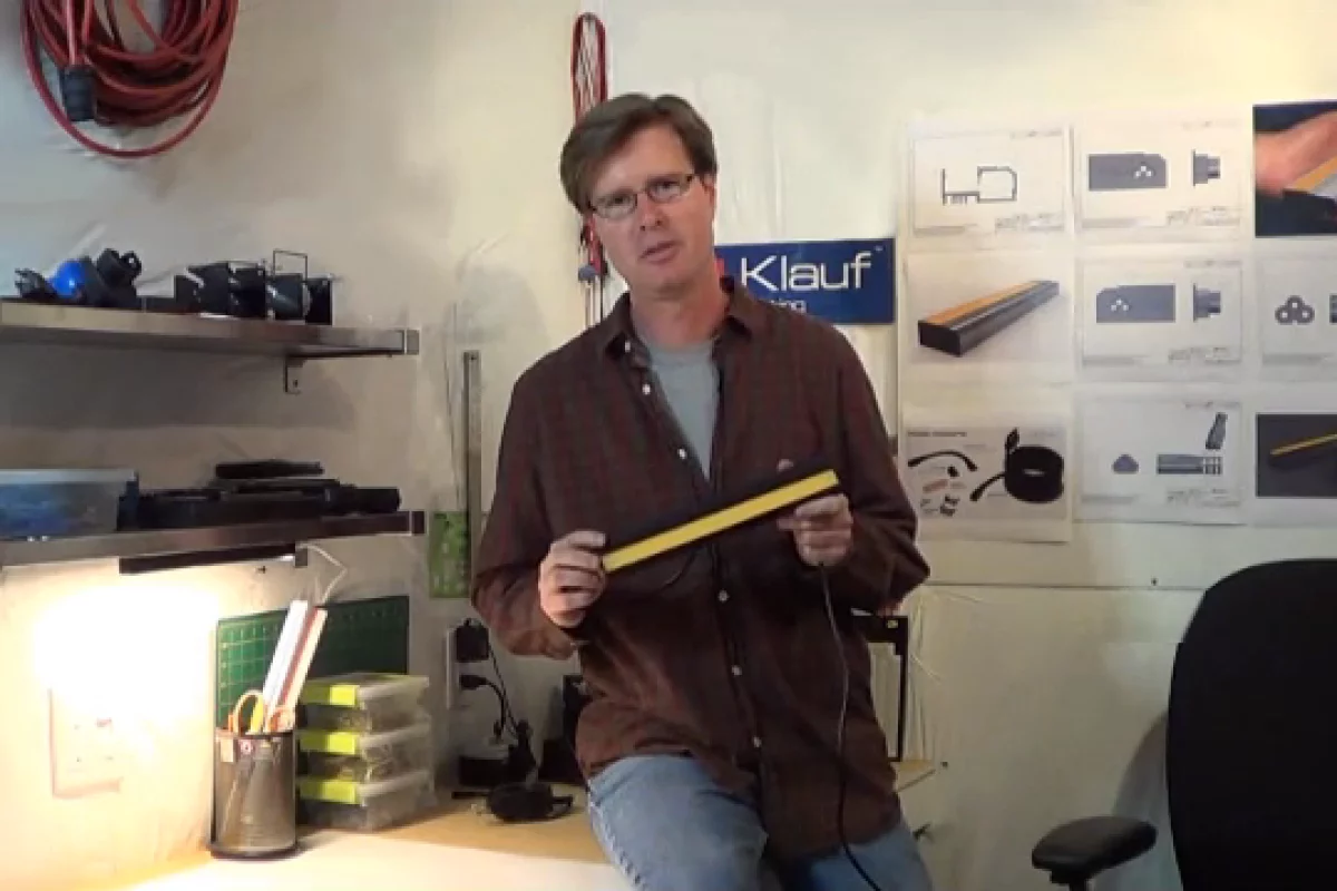 Klauf Lighting's Joseph Lee with the Klauf Light Bar
