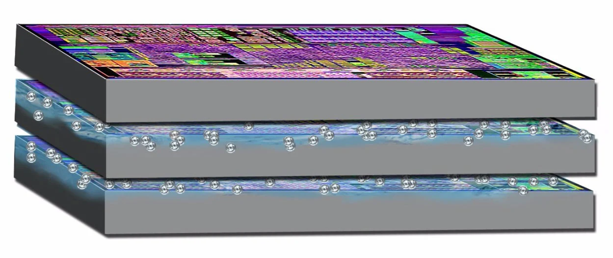 Artist's concept of the ICECool chip