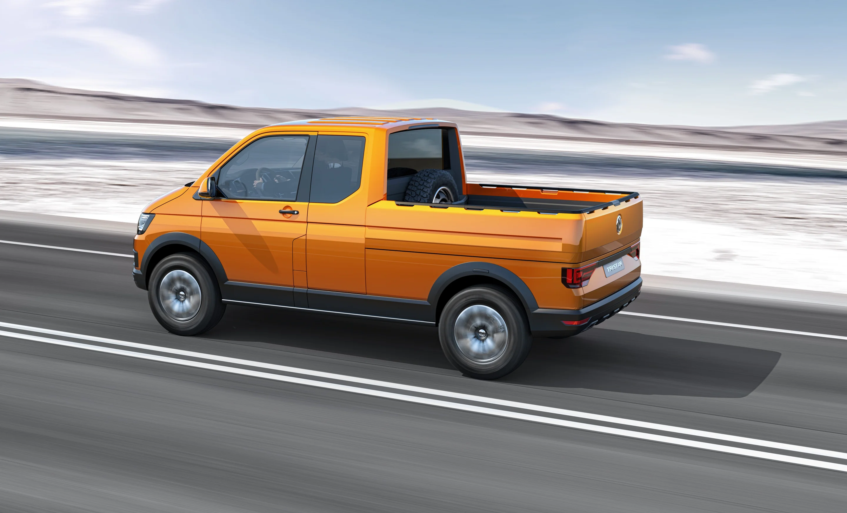 The TRISTAR concept is powered by a 200-hp TDI engine