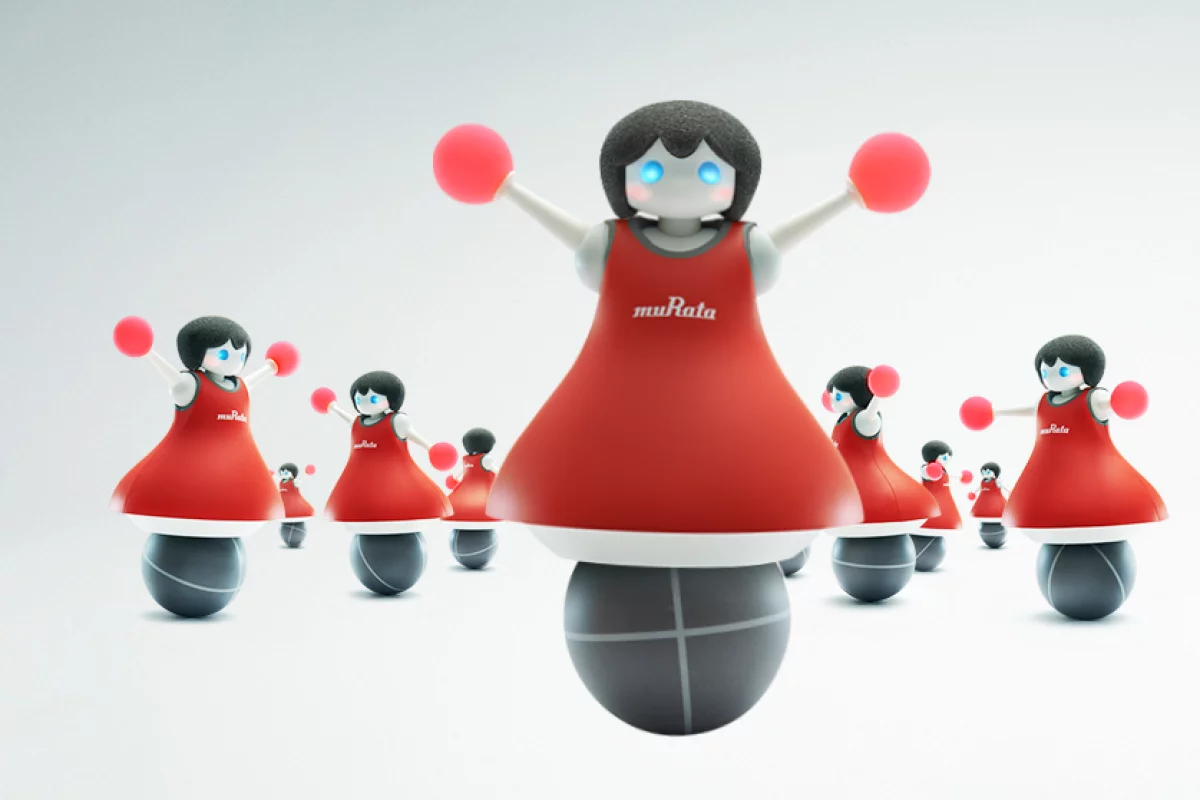 The Murata Cheerleaders use infrared sensors and ultrasonics to keep position