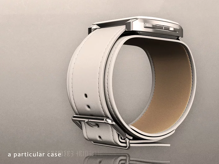 The strap of the Rorschach test watch has been designed to mimic leather restraints