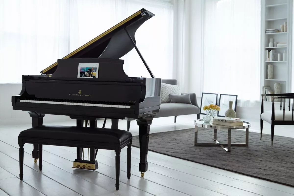 The Spirio | r from Steinway & Sons is available as a Concert Grand Model D or a shorter Model B Grand