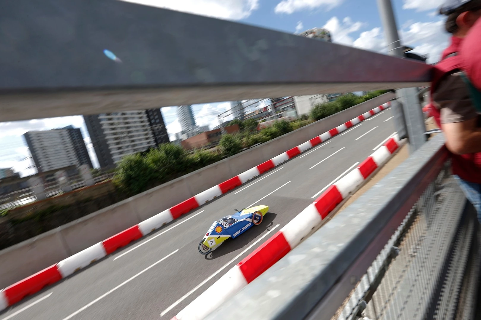 The Raqu'AM, a gasoline prototype racing for team MASH Metz from Arts et Métiers ParisTech Metz, Metz, France on the track during day five of Make the Future London 2016