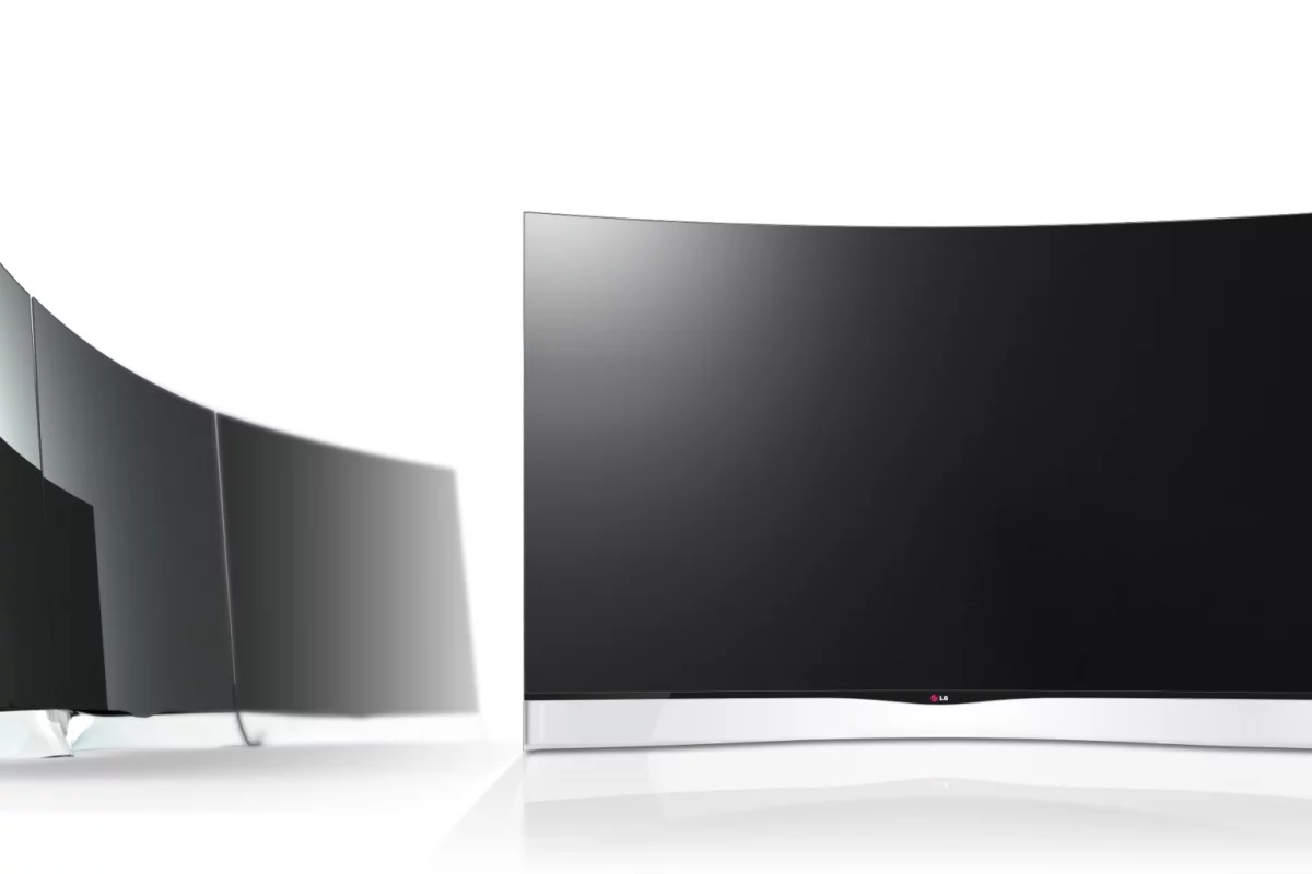 The 55EA9800 Curved OLED TV that LG will begin delivering next month